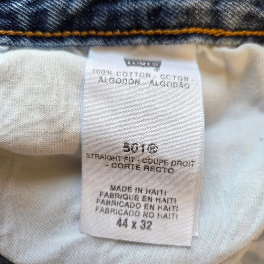 Levis 501‎ Original Straight Fit Mens Blue Jeans Medium Wash Button Fly